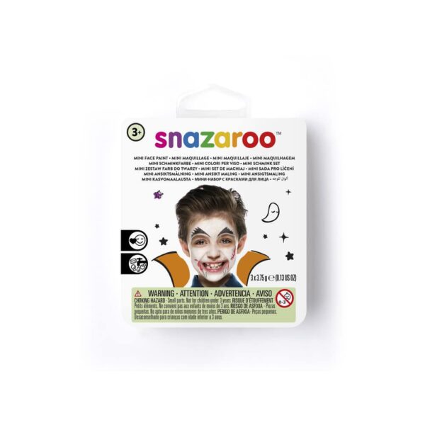 Køb Ansigtsmaling Mini Sæt Halloween 3 farver + tilbehør - Snazaroo online billigt tilbud rabat legetøj