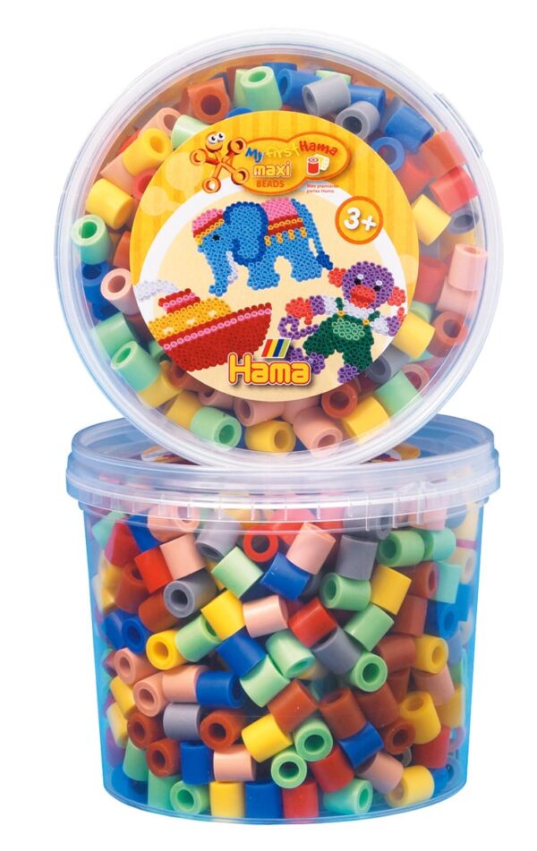Køb Hama Maxi Perler - 600 stk Mix Farver 69 (8473) online billigt tilbud rabat legetøj