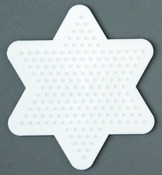Køb Hama Perleplade Midi - Stjerne lille 10x9 cm Hvid - 1 stk online billigt tilbud rabat legetøj
