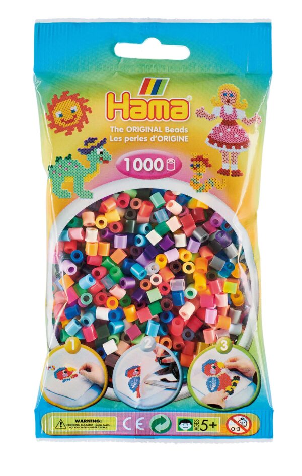 Køb Hama Perler - 1000 stk mix 68 - Midi (207-68) online billigt tilbud rabat legetøj