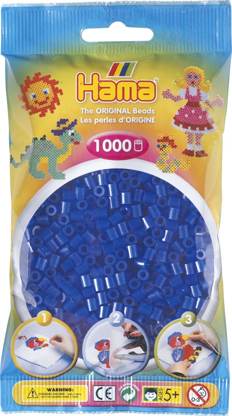 Køb Hama Perler - 1000 stk neon blå - Midi (207-36) online billigt tilbud rabat legetøj