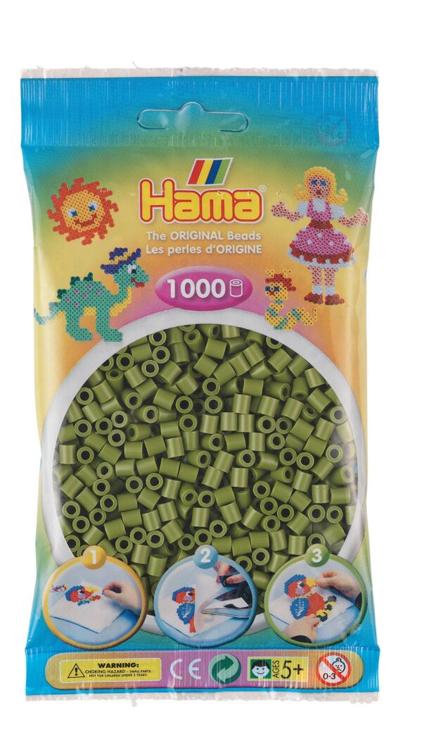 Køb Hama Perler - 1000 stk oliven - Midi (207-84) online billigt tilbud rabat legetøj