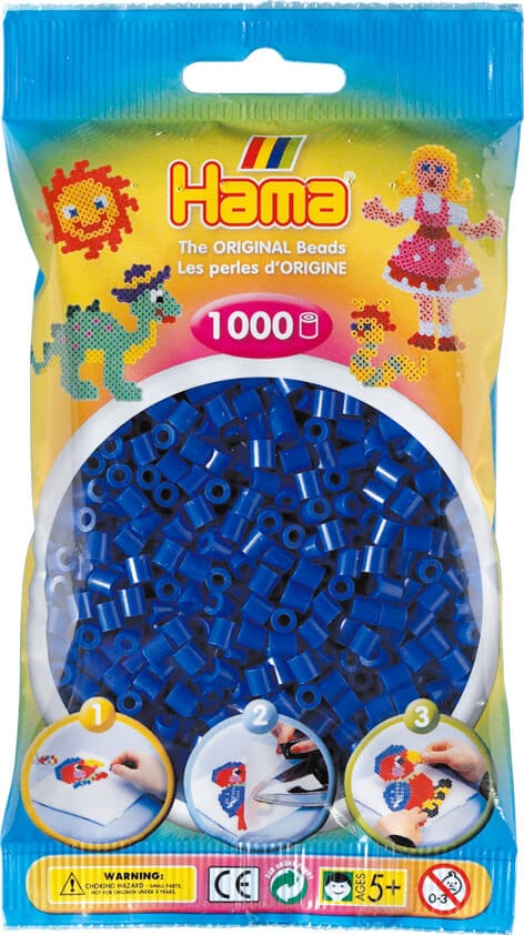 Køb Hama Perler - 1000 stk blå - Midi (207-08) online billigt tilbud rabat legetøj