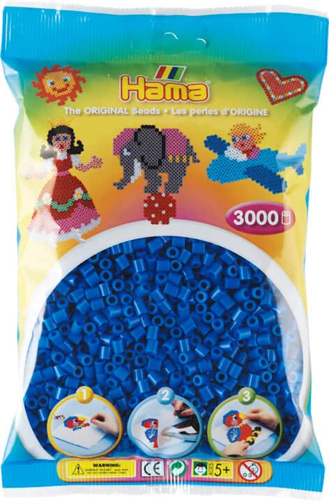 Køb Hama Perler ? 3000 stk Lys blå Midi (201-09) online billigt tilbud rabat legetøj
