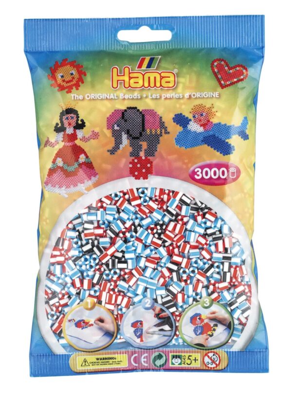 Køb Hama Perler ? 3000 stk Mix 91 striber (201-91) online billigt tilbud rabat legetøj