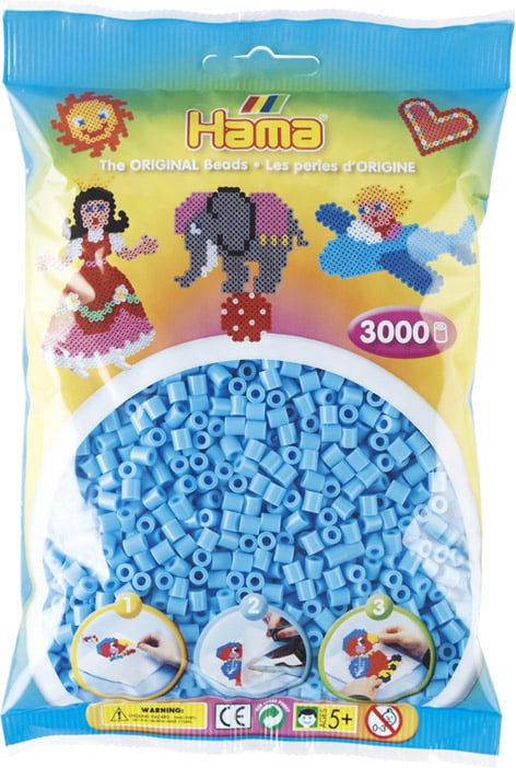 Køb Hama Perler ? 3000 stk Pastel Blå Midi (201-46) online billigt tilbud rabat legetøj