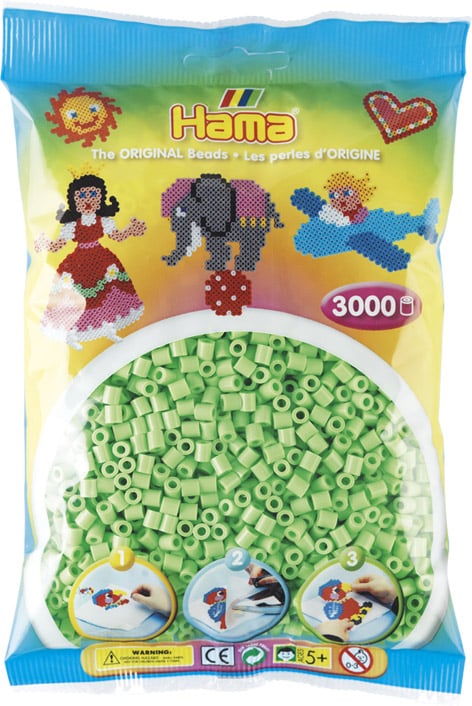 Køb Hama Perler ? 3000 stk Pastel Grøn Midi (201-47) online billigt tilbud rabat legetøj