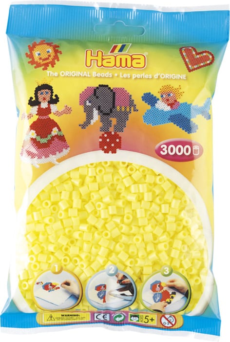 Køb Hama Perler ? 3000 stk Pastel Gul Midi (201-43) online billigt tilbud rabat legetøj