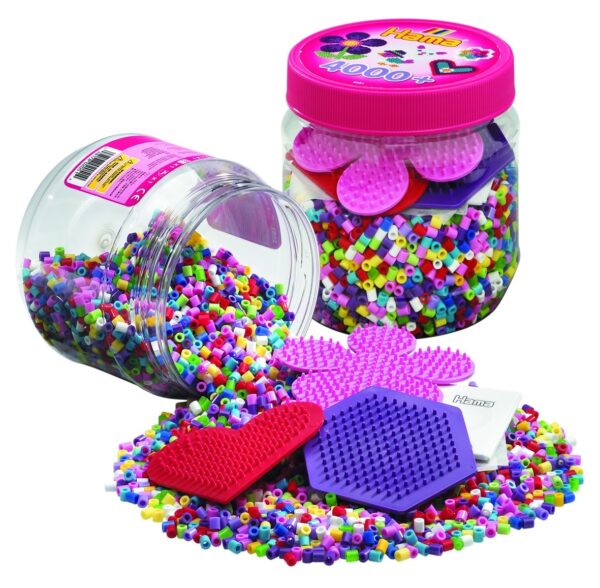 Køb Hama Perler 4000 stk +3 perleplader - Mix farver - Midi online billigt tilbud rabat legetøj