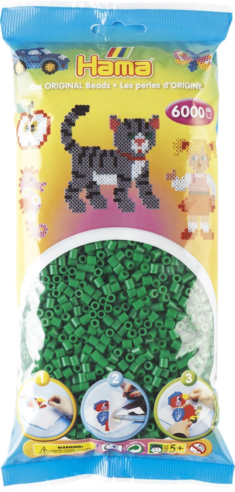 Køb Hama Perler ? 6000 stk Grøn Midi (205-10) online billigt tilbud rabat legetøj