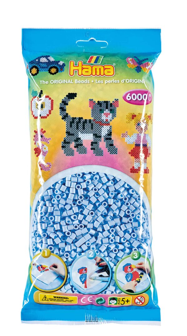 Køb Hama Perler ? 6000 stk Pastel Isblå Midi (205-97) online billigt tilbud rabat legetøj