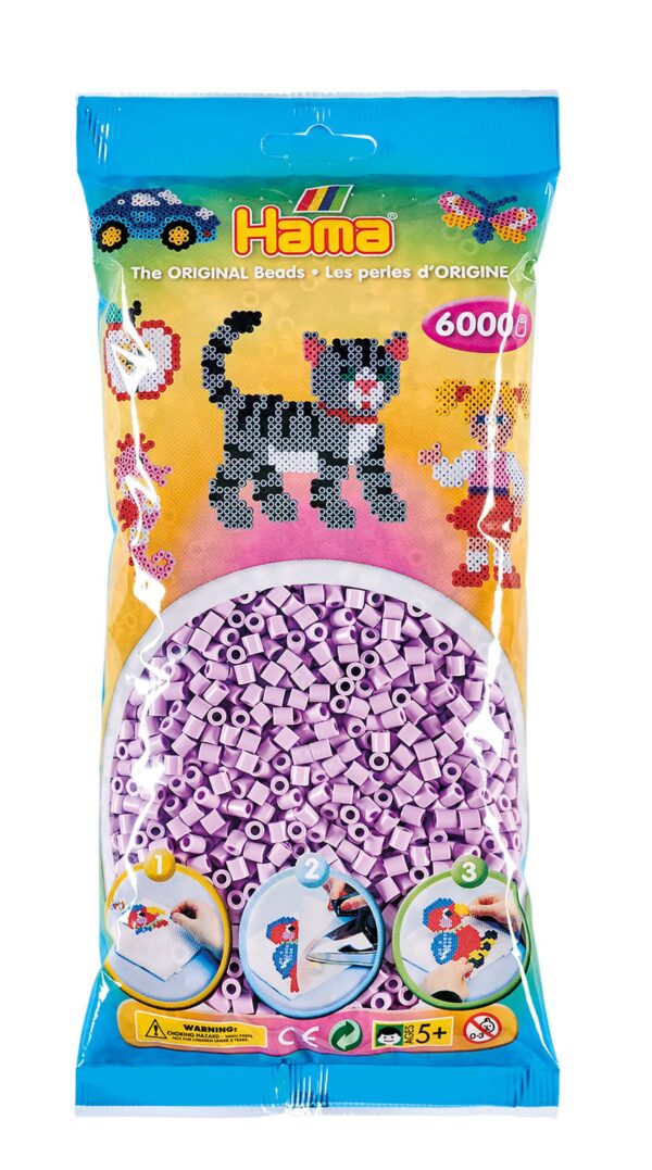 Køb Hama Perler ? 6000 stk Pastel Lilla Midi (205-96) online billigt tilbud rabat legetøj