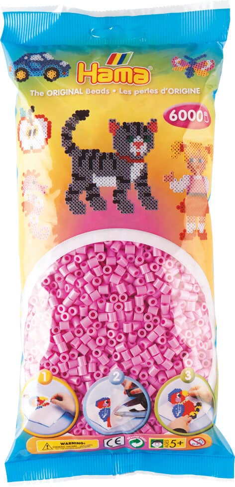 Køb Hama Perler ? 6000 stk Pastel Pink Midi (205-48) online billigt tilbud rabat legetøj