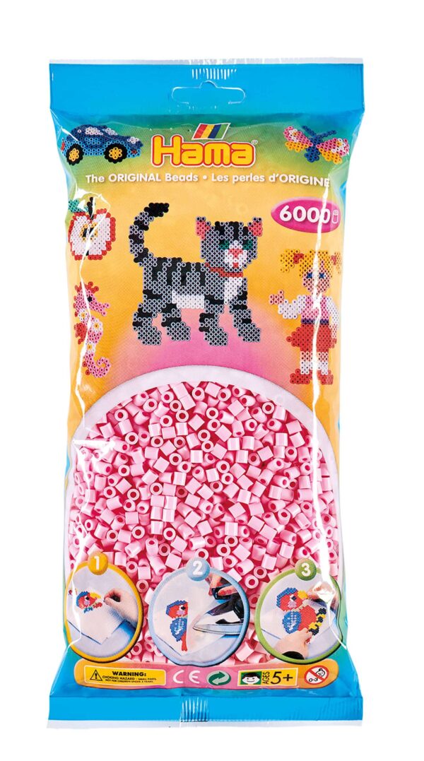 Køb Hama Perler ? 6000 stk Pastel Rosa Midi (205-95) online billigt tilbud rabat legetøj