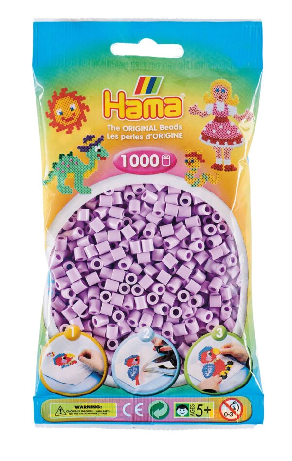 Køb Hama perler - 1000 stk Pastel Syren- Midi (207-96) online billigt tilbud rabat legetøj