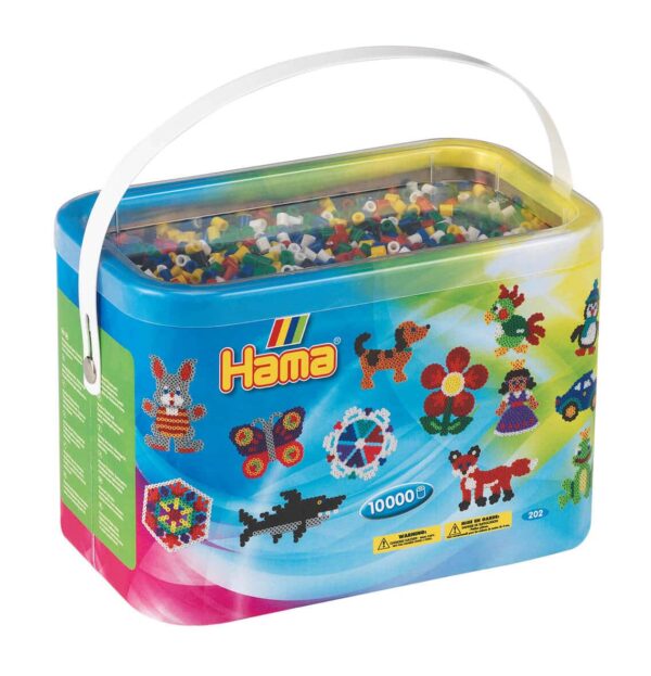 Køb Hama perler ? Bøtte med 10.000 stk ? Mix farver ? Midi (Mix 66) online billigt tilbud rabat legetøj