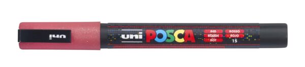 Køb Posca Tusch Glitterrød - PC-3M - 1stk online billigt tilbud rabat legetøj