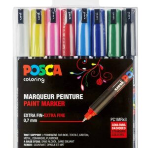 Køb Posca Tusser Sæt Standard Farver PC-1MR - 8 stk. online billigt tilbud rabat legetøj